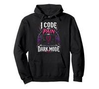 Je Code ma Douleur en Mode Sombre Emo Nerd Sweat à Capuche