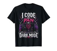 Je Code ma Douleur en Mode Sombre Emo Nerd T-Shirt