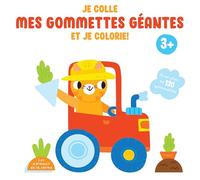 Je colle mes gommettes géantes et je colorie les animaux de la ferme: 3+ avec plus de 130 gommettes repositionnables