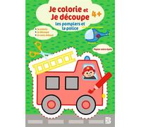 Je colorie et je découpe : Les pompiers et la police - Collectif - Le Ballon Eds - broché - Document jeunesse