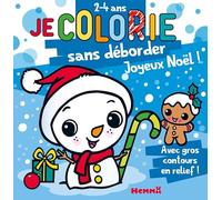 Je Colorie Sans Déborder Joyeux Noël - Avec Gros Contours En Relief !