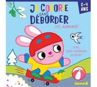 Je colorie sans déborder (2-4 ans) - Les animaux - Avec gros contours en relief - Chiara Bordoni - Hemma - broché - Livre-jeu