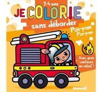 Je colorie sans déborder (2-4 ans) - Pin-pon - Bloc de coloriages aux contours épais pailletés et en relief - Dès 2 ans