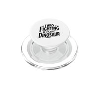 Je combattais Un Dinosaure, drôle pour Les Amateurs de Dinosaures PopSockets PopGrip pour MagSafe