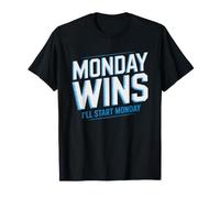 Je Commence Lundi Procrastinateur La Pizza Gagne du Régime T-Shirt