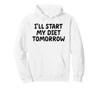 Je commencerai Mon régime Demain : White Lie Party Funny Sarcastic Sweat à Capuche