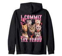 Je commet Une fraude fiscale | Funny Bootleg Cat Sweat à Capuche