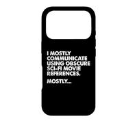 Je communique principalement par Le Biais de Citations de Films de Science-Fiction - Film Nerd Coque pour iPhone 17 Pro