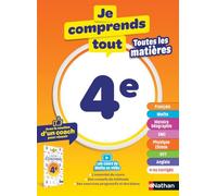 Je comprends tout 4e - Toutes les matières - Français, Maths, Histoire-Géo, EMC, SVT, Physique-Chimie, Anglais