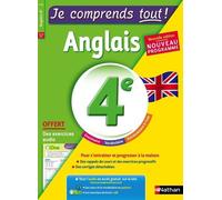 Nathan – Anglais 4ème – Je comprends tout : cours, exercices et audio – conforme au programme de 4e