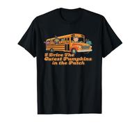 Je conduis Les citrouilles Les Plus Mignonnes du Patch Chauffeur de Bus préféré T-Shirt Graphique avec Valeur