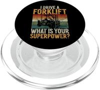 Je conduis Un Chariot élévateur Quel est Votre Chariot élévateur Superpower PopSockets PopGrip pour MagSafe