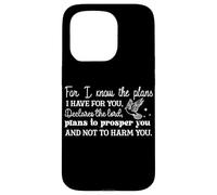 Je connais Les projets Que J'Ai pour Vous Message chrétien Coque pour iPhone 15 Pro