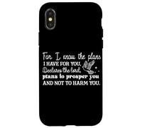 Je connais Les projets Que J'Ai pour Vous Message chrétien Coque pour iPhone X/XS