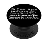 Je connais Les projets Que J'Ai pour Vous Message chrétien PopSockets PopGrip Adhésif