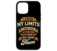 Je connais Mes limites, Je ne Fais Pas Attention, Blague sur Une Jambe amputée Coque pour iPhone 12 Mini