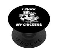 Je connais Mes Poulets, Je connais Mes Chickens. IMG PopSockets PopGrip Adhésif