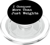 Je conquiers bien plus que des haltères - Victory Beyond the Gym PopSockets PopGrip pour MagSafe