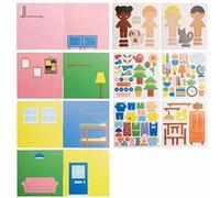 Je construis ma maison, personnages et autocollants Multicolore G