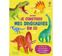 Je construis mes dinosaures en 3D - Dès 4 ans - Abigail Wheatley - Usborne - cartonné - Document jeunesse
