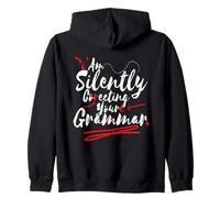 Je corrige en Silence Votre Professeur de Grammaire drôle et Sarcastique Sweat à Capuche