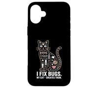 Je corrige Les Bugs, Mon Chat Les crée en codant Coque pour iPhone 16 Plus