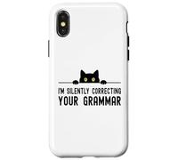 Je corrige silencieusement Votre Blague de Grammaire Professeur d'anglais Coque pour iPhone X/XS