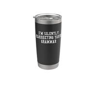 Je corrige silencieusement votre grammaire, c'est drôle Gobelet isotherme en acier inoxydable double paroi