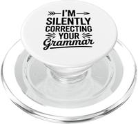 Je Corrige Silencieusement Votre Grammaire Corriger L'humour PopSockets PopGrip pour MagSafe
