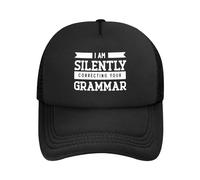 Je Corrige Silencieusement Votre Grammaire Unisexe Chapeau Réglable Casquette Trucker Léger Baseball Cap pour Extérieur Sport Running