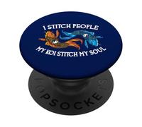 Je couds Les Gens, Mon koï, Mon âme, Mon âme, Un Chirurgien Amoureux des koï PopSockets PopGrip Adhésif