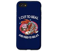 Je Coupe pour soigner et Je nourris pour me détendre. Chirurgien Amoureux des carpes koï Coque pour iPhone SE (2020) / 7/8