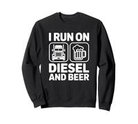 Je Cours au Diesel et à la bière - Funny Trucker Sweatshirt