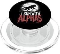 Je Cours avec Alphas Wolf Fearless Alpha Girl Alpha Men PopSockets PopGrip pour MagSafe