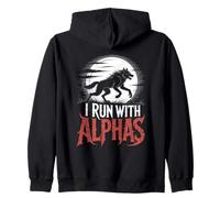 Je Cours avec Alphas Wolf Fearless Alpha Girl Alpha Men Sweat à Capuche