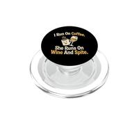 Je Cours avec du café, Elle Court avec du vin et malgré ma Relation PopSockets PopGrip pour MagSafe