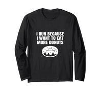 Je Cours Parce Que Je Veux Manger Plus de Beignets Funny Runner Running Manche Longue