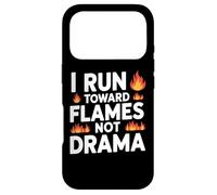 Je Cours vers Les Flammes, Motif de Sarcasme de Pompier drôle Coque pour iPhone 17 Pro