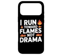 Je Cours vers Les Flammes, Motif de Sarcasme de Pompier drôle Coque pour iPhone 17 Pro Max