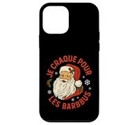 Je Craque pour Les Barbus, Père Noël Rétro Humoristique Coque pour iPhone 12 Mini
