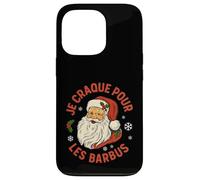 Je Craque pour Les Barbus, Père Noël Rétro Humoristique Coque pour iPhone 13 Pro