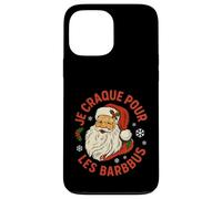 Je Craque pour Les Barbus, Père Noël Rétro Humoristique Coque pour iPhone 13 Pro Max