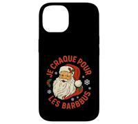 Je Craque pour Les Barbus, Père Noël Rétro Humoristique Coque pour iPhone 14