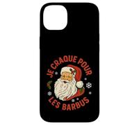 Je Craque pour Les Barbus, Père Noël Rétro Humoristique Coque pour iPhone 14 Plus