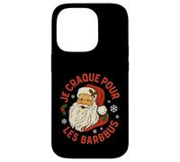Je Craque pour Les Barbus, Père Noël Rétro Humoristique Coque pour iPhone 14 Pro