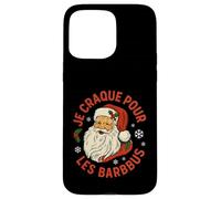 Je Craque pour Les Barbus, Père Noël Rétro Humoristique Coque pour iPhone 15 Pro Max