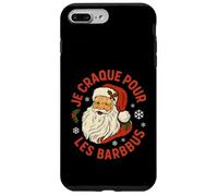 Je Craque pour Les Barbus, Père Noël Rétro Humoristique Coque pour iPhone 7 Plus/8 Plus