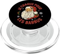 Je Craque pour Les Barbus, Père Noël Rétro Humoristique PopSockets PopGrip pour MagSafe