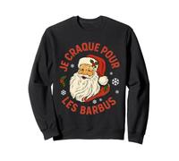 Je Craque pour Les Barbus, Père Noël Rétro Humoristique Sweatshirt