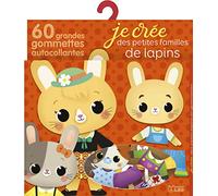 Je crée des petites familles d'animaux en gommettes -Les lapins - Dès 2 ans